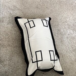 Black and White Geometric Accent Pillows red free gift inside if you want.